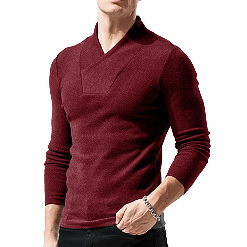 Men's autumn and winter warm bottoming shirt