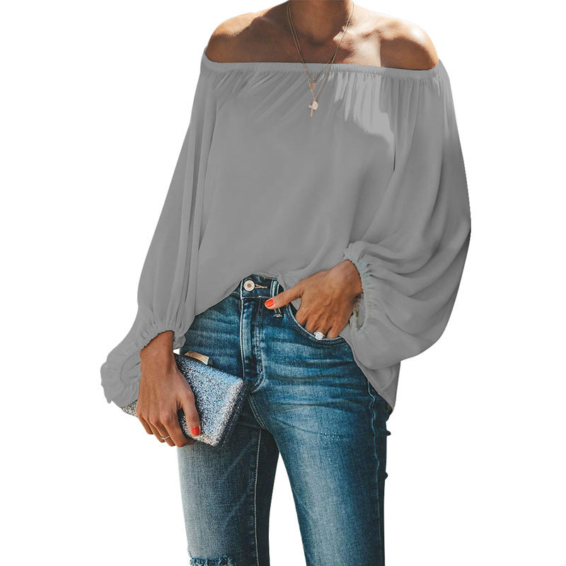 Women's Blouse Patchwork Cold Shoulder