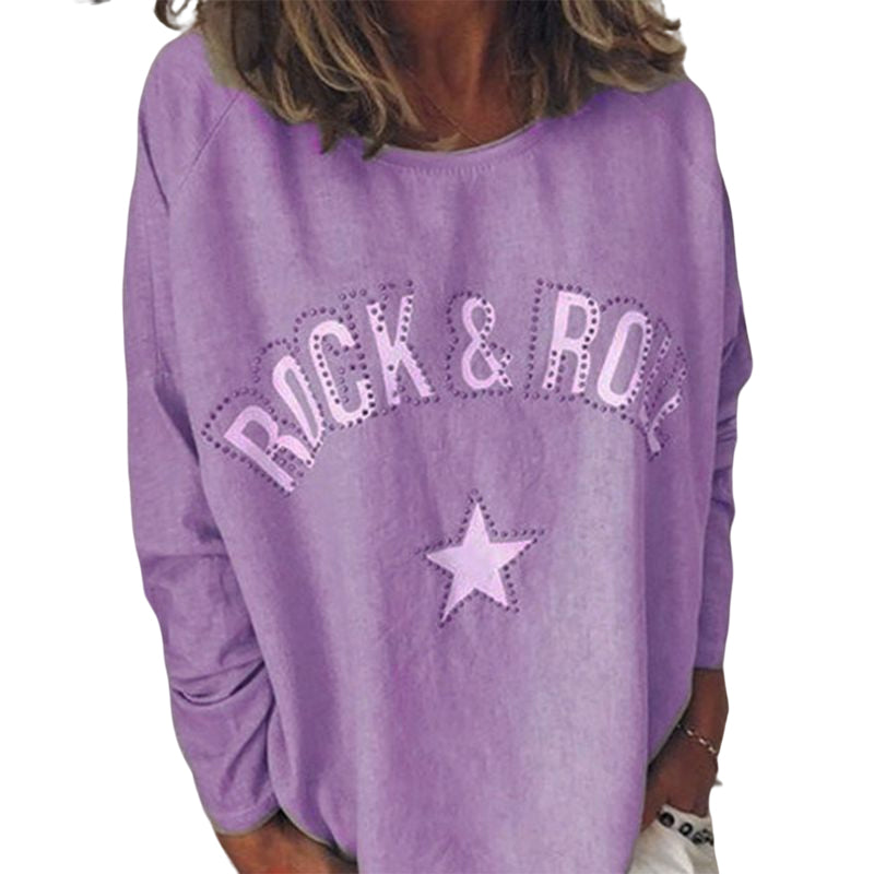 Star Crew Neck Long Sleeve T-Shirt