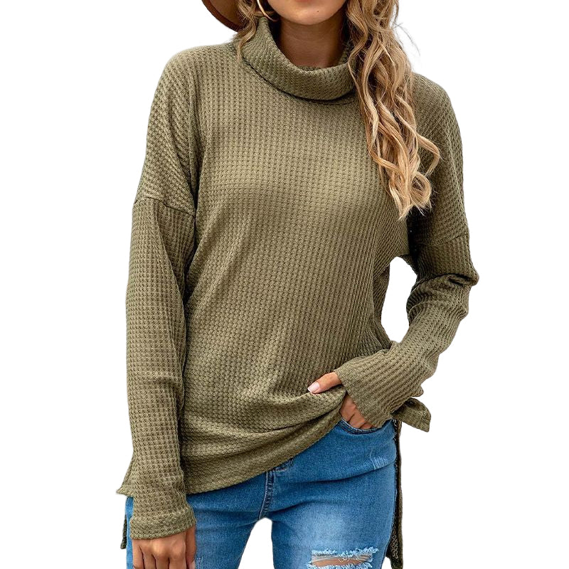 Turtleneck Loose Irregular Knitted Sweater