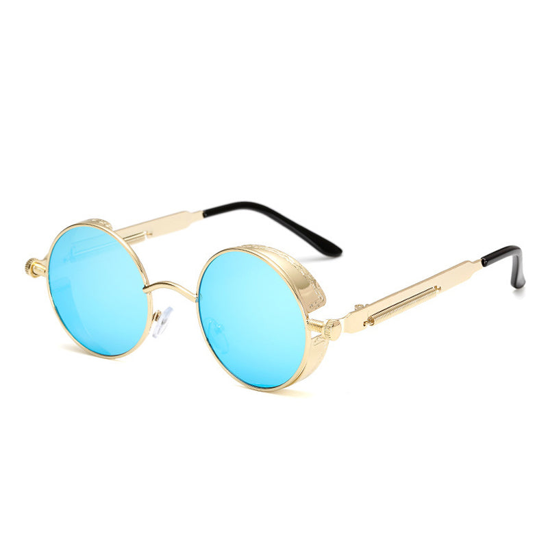 Sunglasses Steampunk Round Lens Metal Frame Unisex Glasses