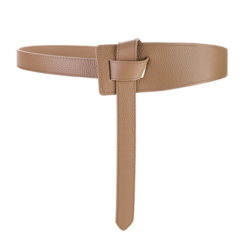 Ladies Fashion Belt Leather Wide Waist Seal