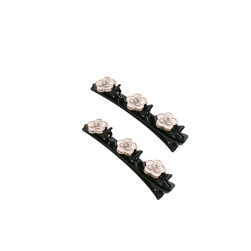 Sparkling Crystal Stone Braided Hair Clips