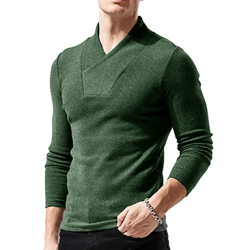 Men's autumn and winter warm bottoming shirt