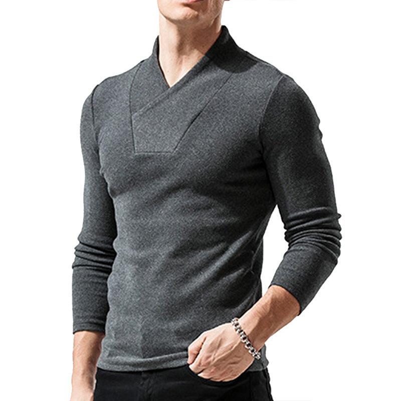 Men's autumn and winter warm bottoming shirt