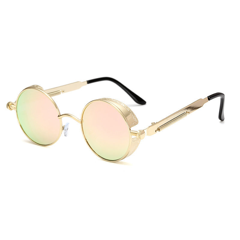 Sunglasses Steampunk Round Lens Metal Frame Unisex Glasses