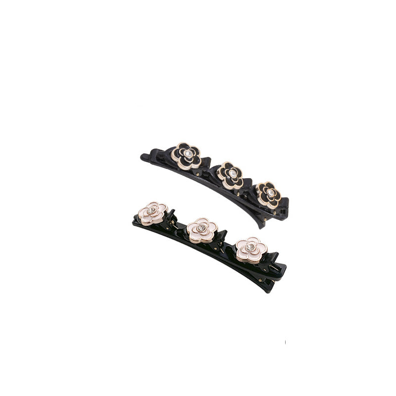 Sparkling Crystal Stone Braided Hair Clips