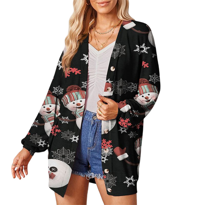 Christmas Button Cardigan Jacket