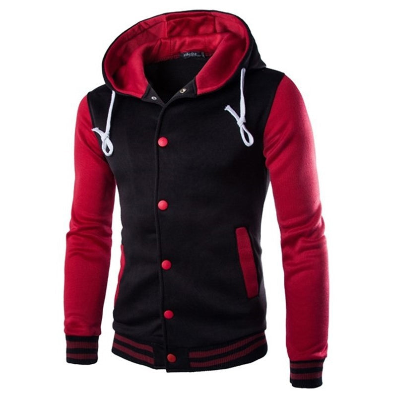 Men's Hooded Baseball Jacket