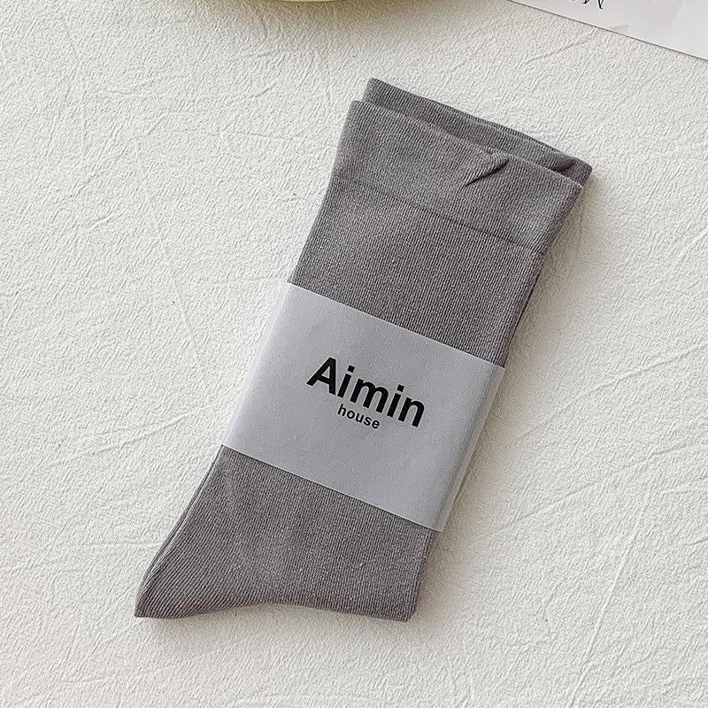 Girls' Solid Color Socks