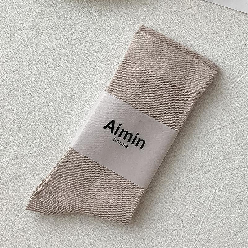 Girls' Solid Color Socks