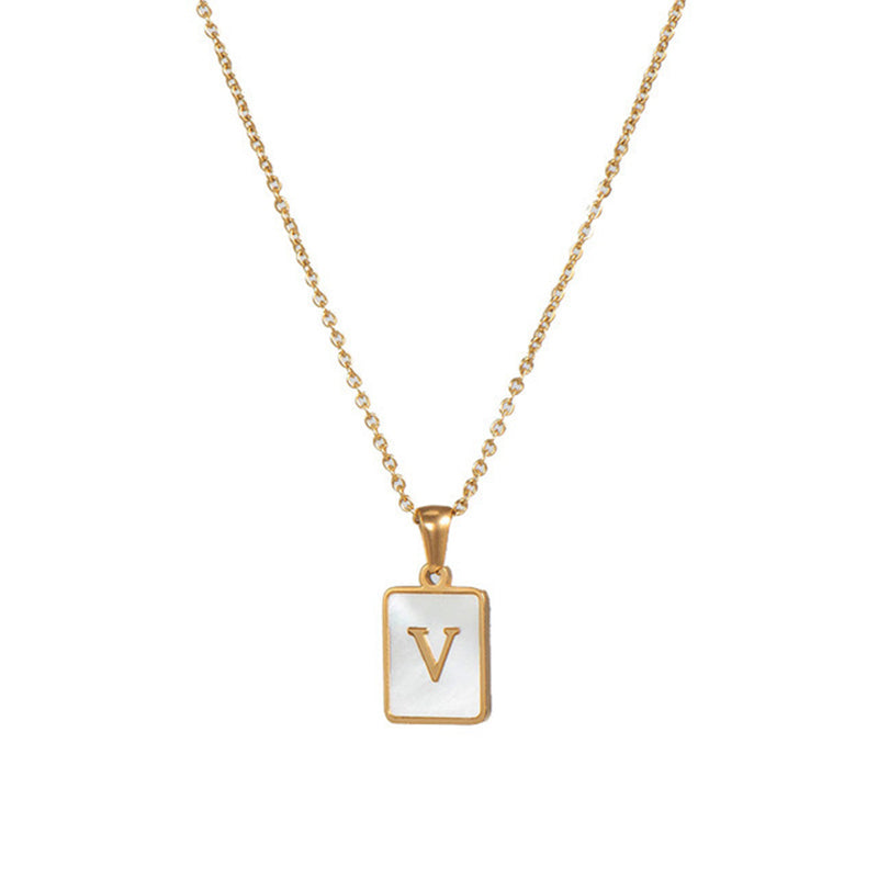 Women's Stainless Steel Letter Necklace