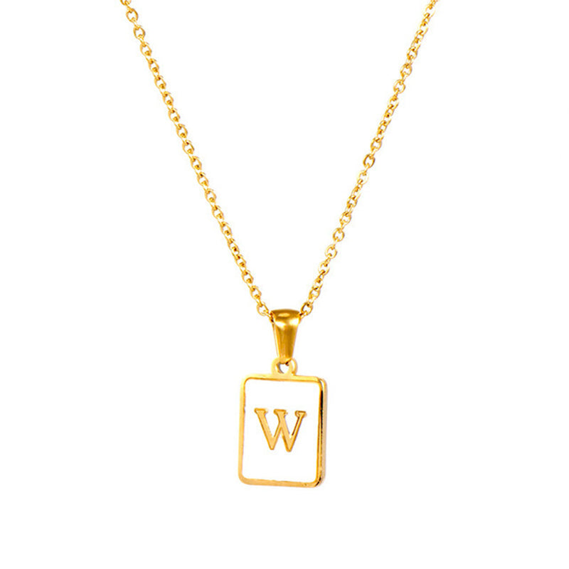 Women's Stainless Steel Letter Necklace