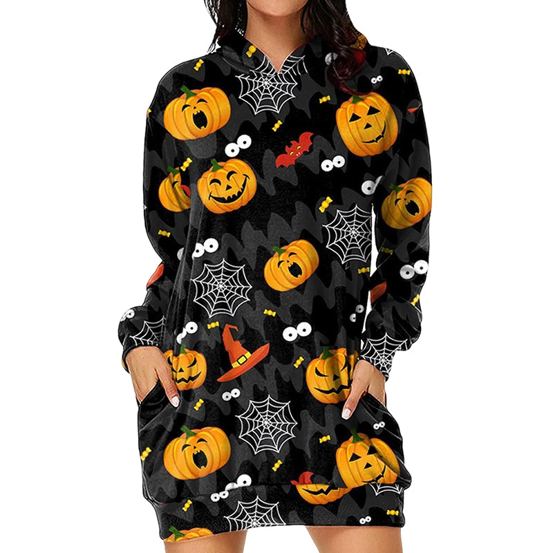 Pumpkin Digital Print Hoodie