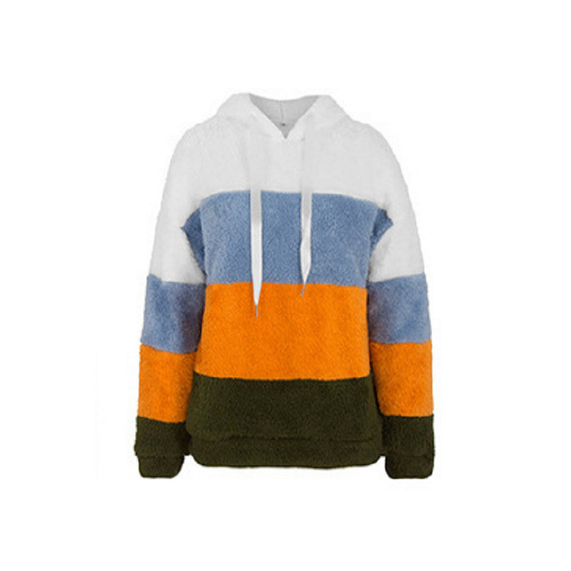 Paneled Plush Sweatshirt