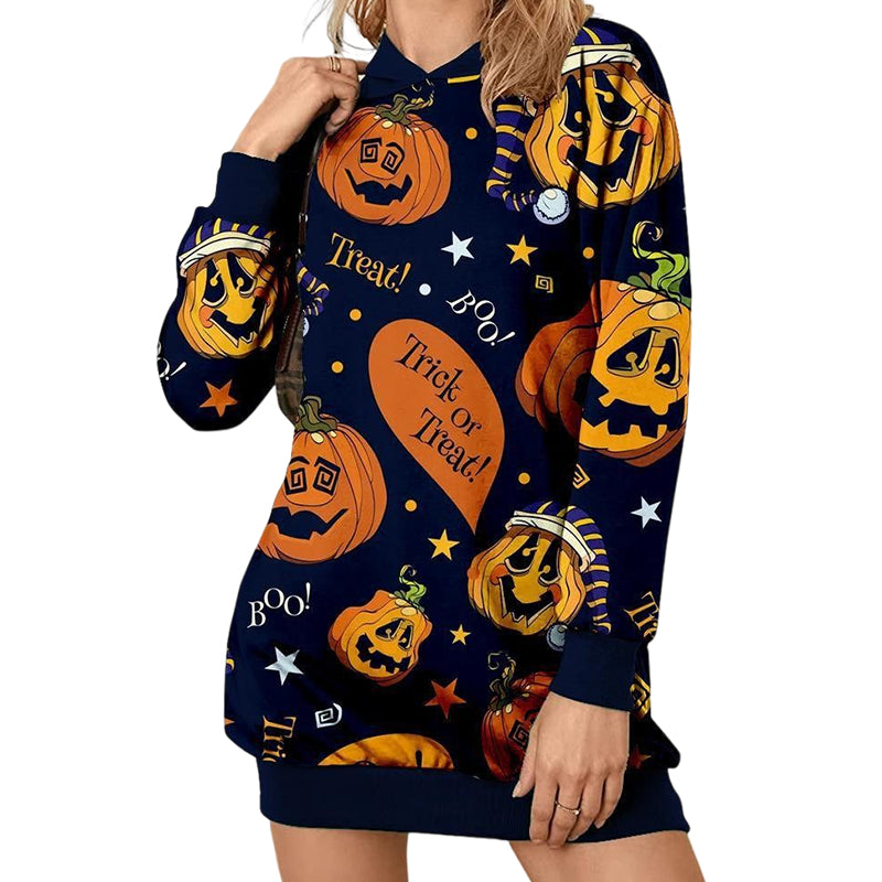 Pumpkin Digital Print Hoodie