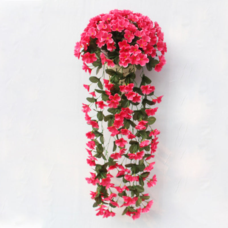 Simulated Violet Hanging Basket